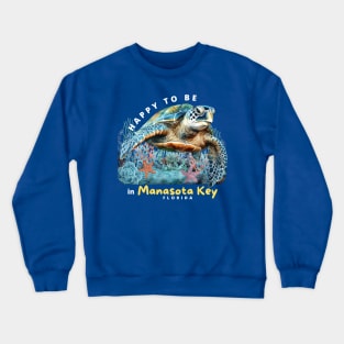 Manasota Key Florida Sea Turtle Vacation Crewneck Sweatshirt